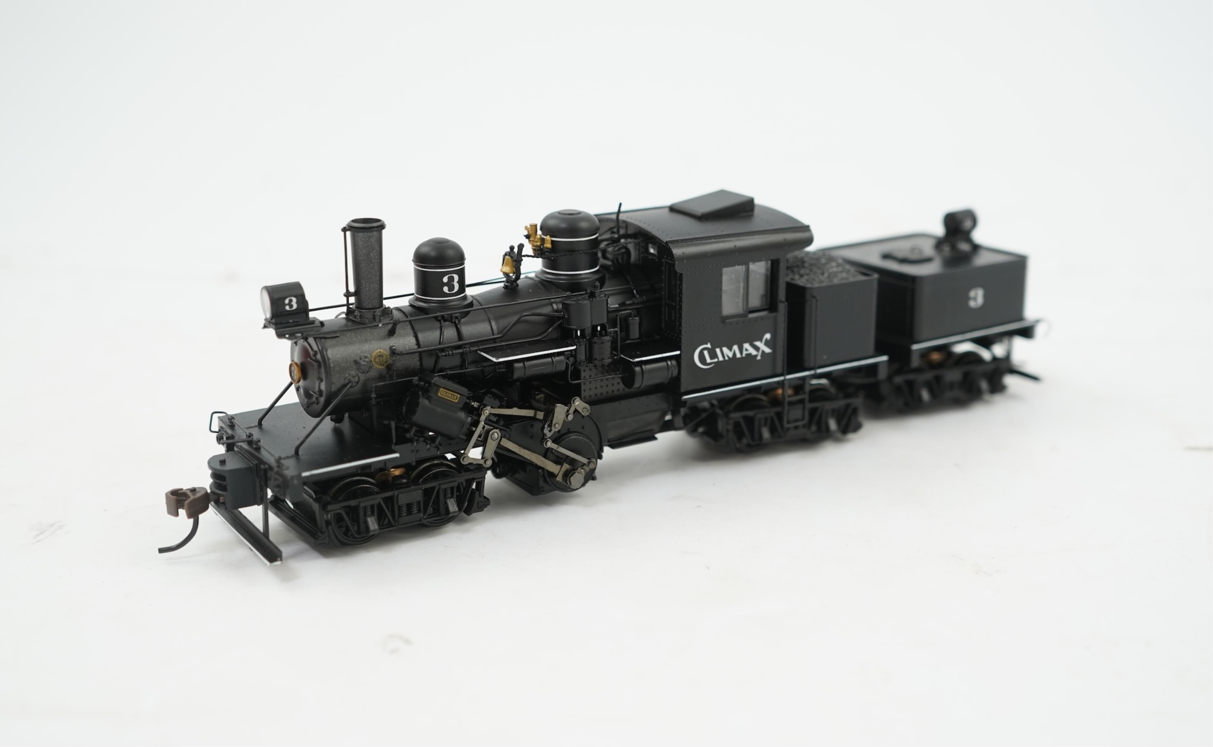 A boxed HO gauge Spectrum by Bachmann model (82906) of Climax Class C, 3, 4-6-0+0-6-4 locomotive, powered for two rail operation.